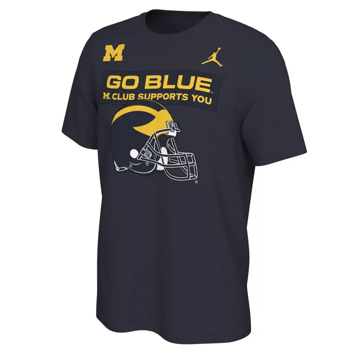 Michigan Wolverines M NK TEE TRADITIONS QS marine