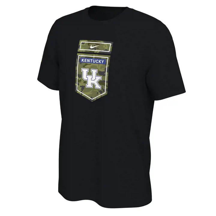 Kentucky Wildcats M NK TEE VET DAY CAMO QS blk