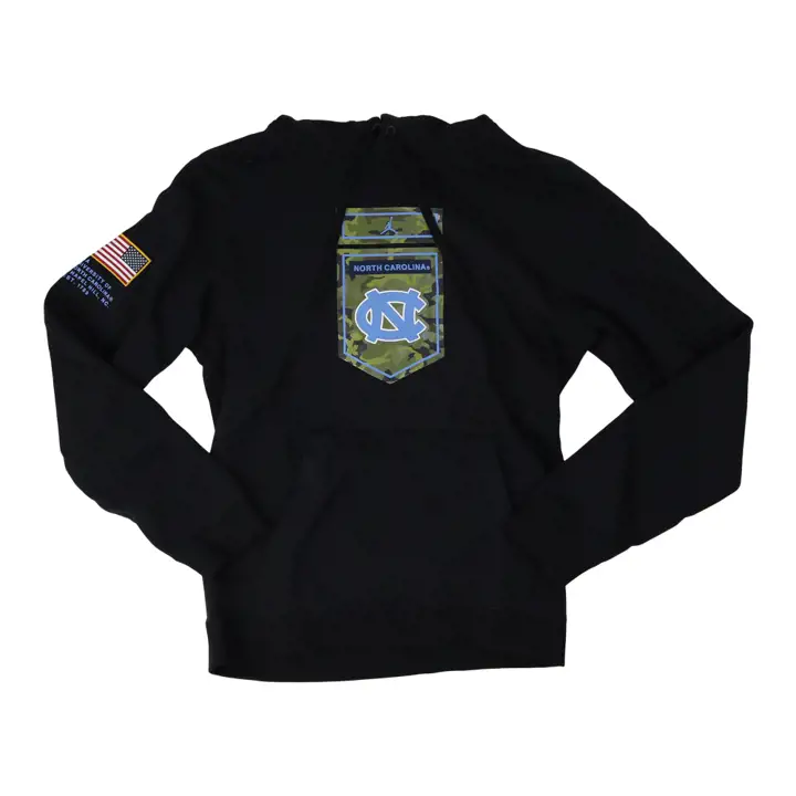 North Carolina Tar Heels M NK HOODY VET DAY CAMO QS noir