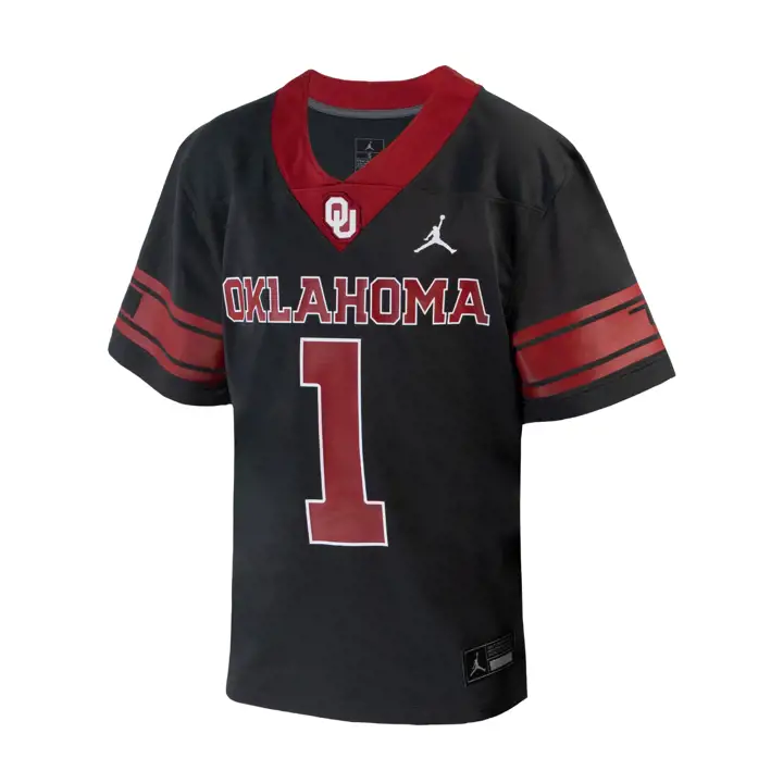 Maillot de match NCAA FB pour jeunes des Oklahoma Sooners ANTHRACITE