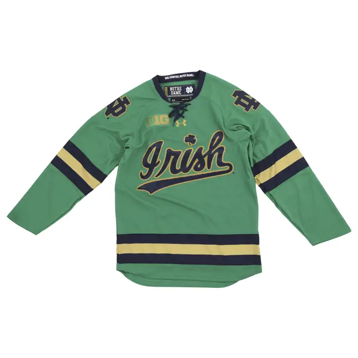 Maillot de hockey réplique NCAA Notre Dame Fighting Irish vert