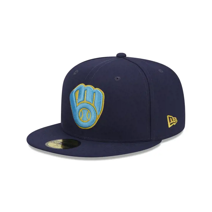 Milwaukee Brewers 2023 MLB FÊTE DES PÈRES 59FIFTY MARINE