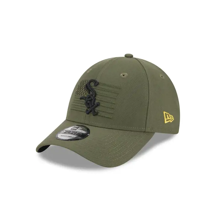 Chicago White Sox 2023 MLB Armed Forces Day 9FORTY vert olive