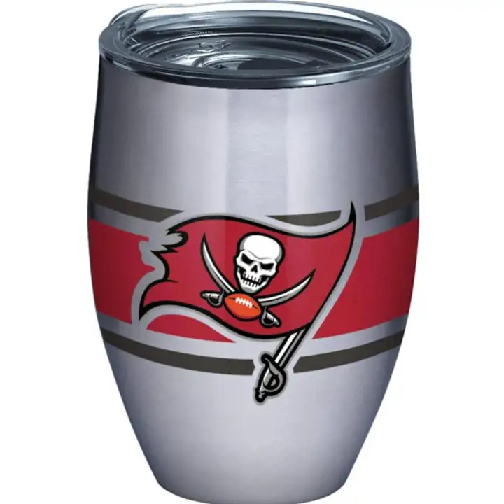 Tampa Bay Buccaneers Gobelet rayé en acier inoxydable de 355 ml