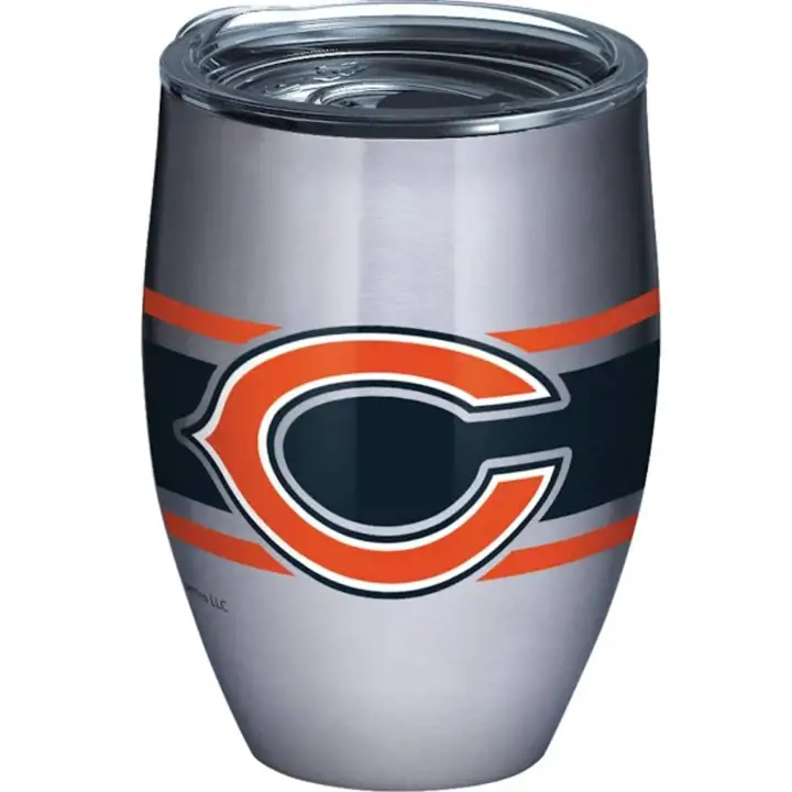 Chicago Bears 12oz Stripes Acier Inoxydable
