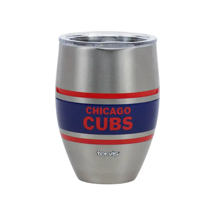 Chicago Cubs, 12 oz, à rayures, en acier inoxydable