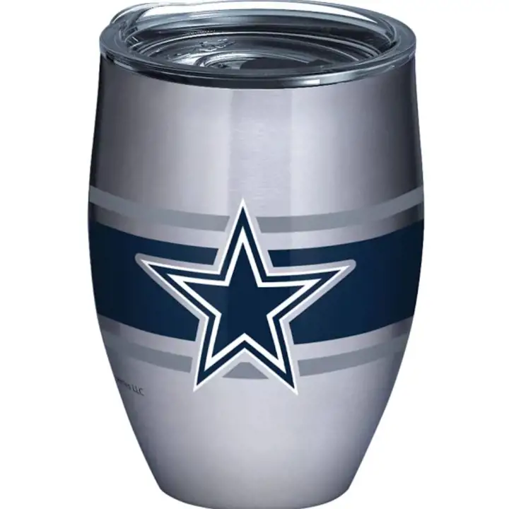 Gobelet Dallas Cowboys à rayures en acier inoxydable de 35 cl