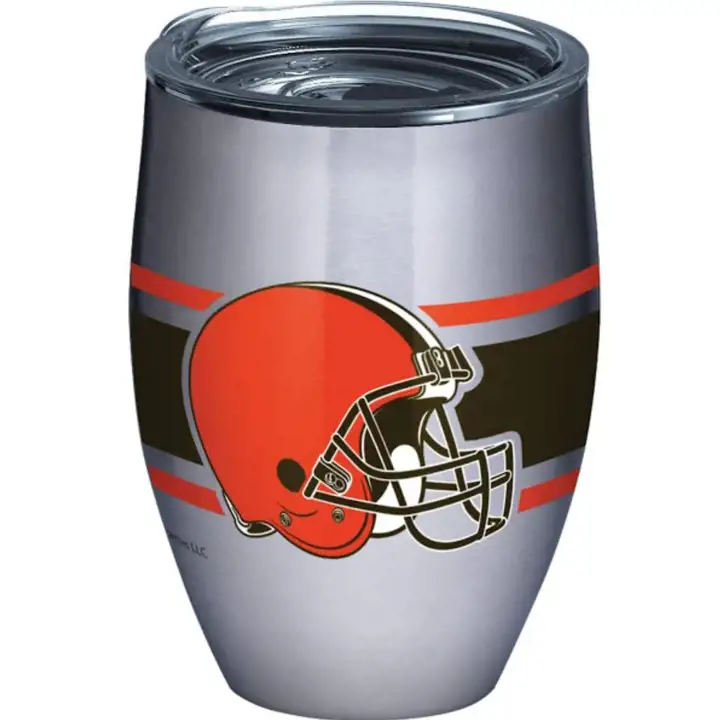 Cleveland Browns Gobelet rayé en acier inoxydable de 355 ml