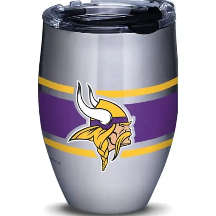 Minnesota Vikings 12oz Rayures Acier inoxydable