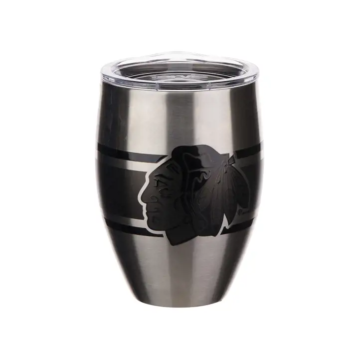 Chicago Blackhawks 12 oz, à Rayures, Acier Inoxydable ast
