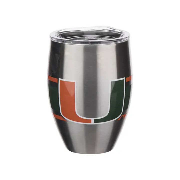 Miami Hurricanes 355 ml à rayures en acier inoxydable