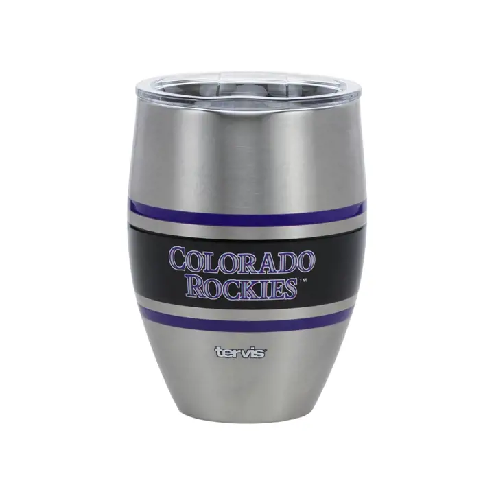 Colorado Rockies 12oz Rayures Acier Inoxydable