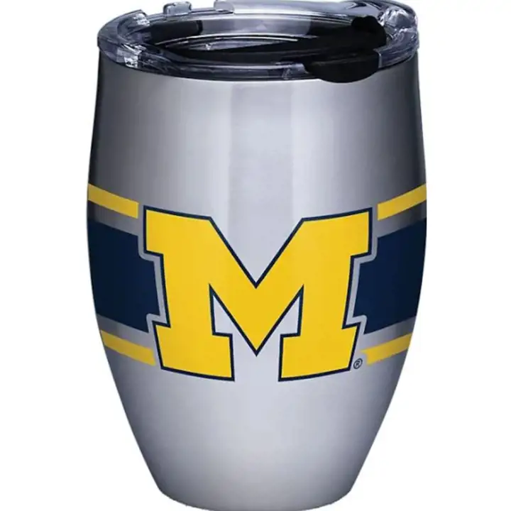 Michigan Wolverines 355 ml à rayures en acier inoxydable