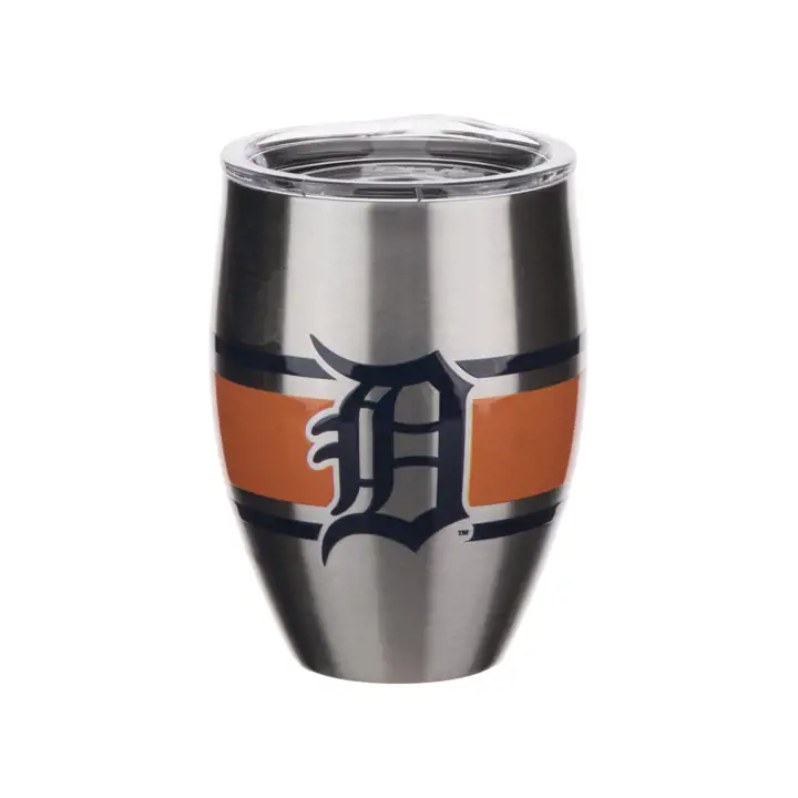 Detroit Tigers 12oz Rayures Acier inoxydable
