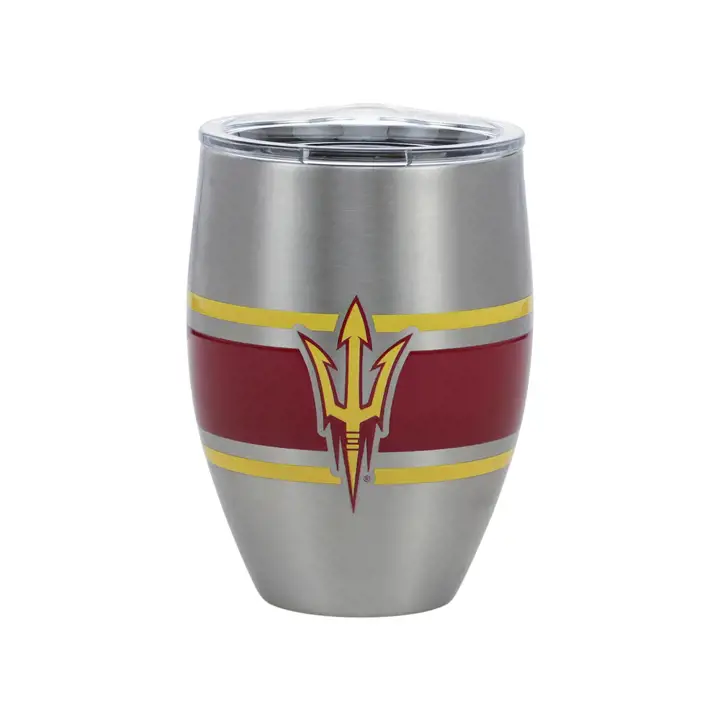 Gourde en acier inoxydable 355 ml à rayures avec logo des Sun Devils de l'Arizona State