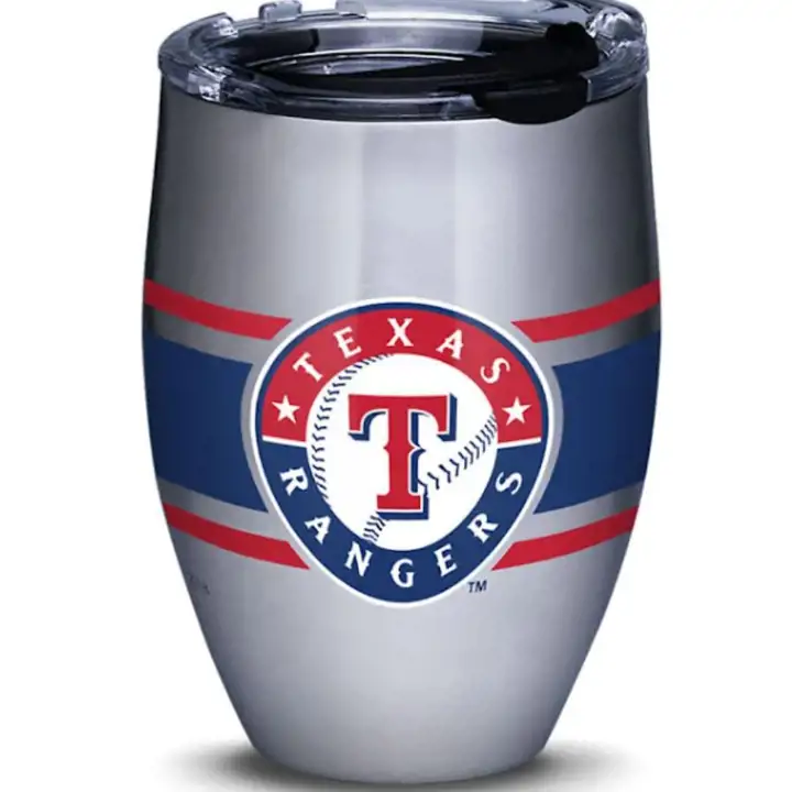 Texas Rangers 12 oz à rayures en acier inoxydable