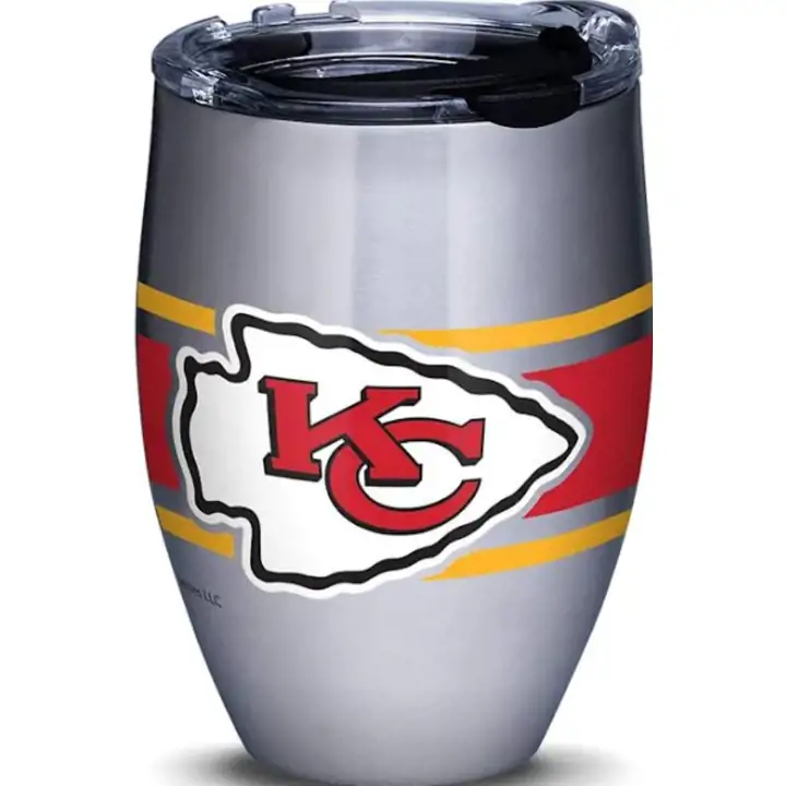 Kansas City Chiefs Gobelet Isotherme Rayé 35 cl en Acier Inoxydable