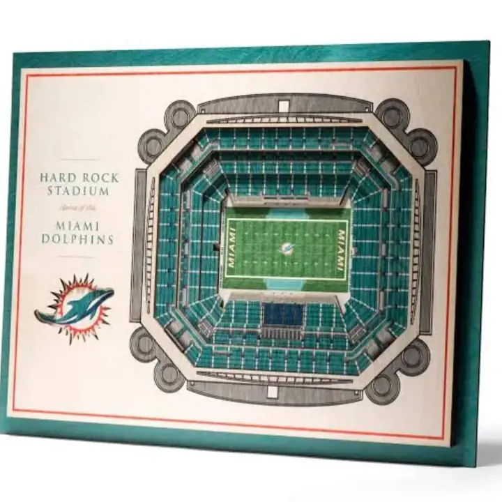 Miami Dolphins 5-Layer StadiumView WallArt ast