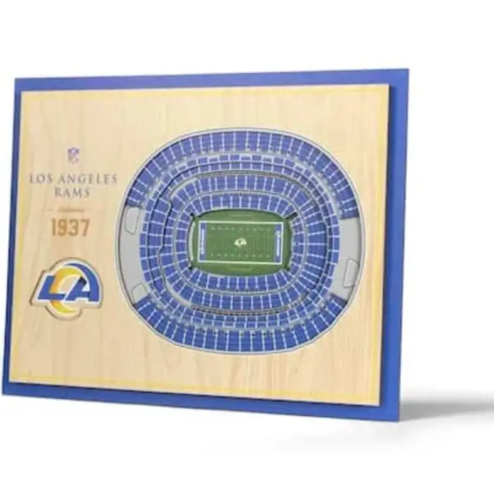 Los Angeles Rams Tableau mural 5 couches StadiumView