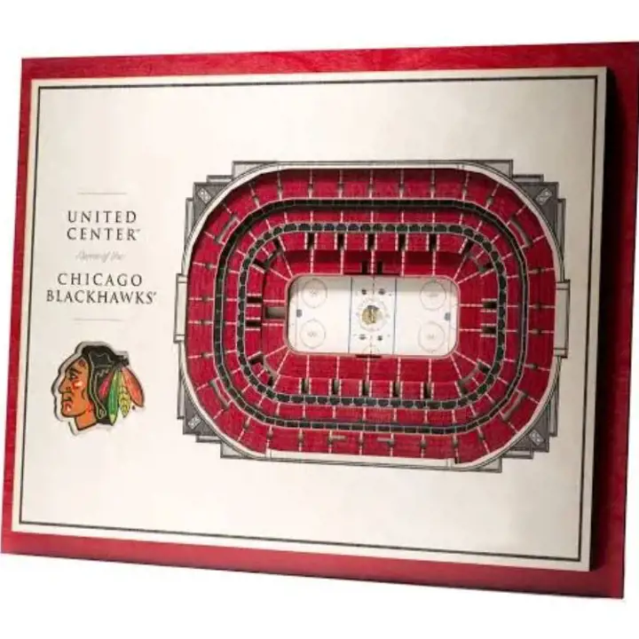 Chicago Blackhawks – Décor mural 3D StadiumView à 5 niveaux