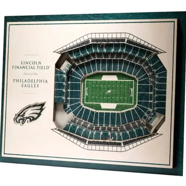 Philadelphia Eagles 5 couches StadiumView Décoration murale ast