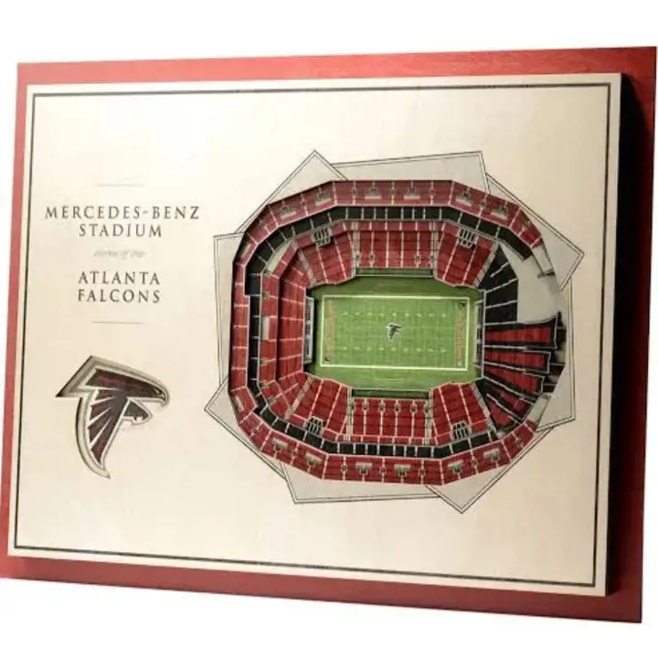 Décoration murale 3D 5 couches StadiumView des Falcons d'Atlanta