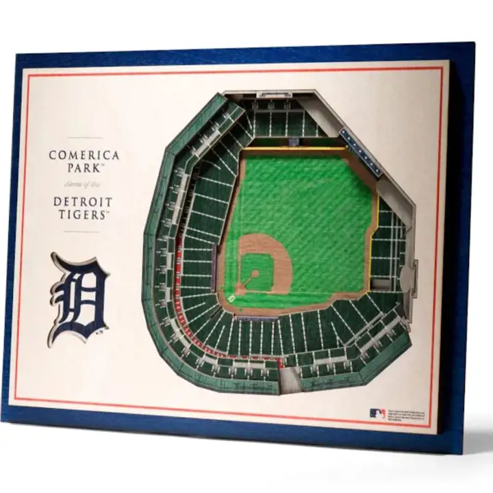 Detroit Tigers Tableau mural 3D StadiumView 5 couches