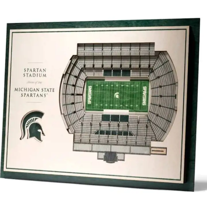 Michigan State Spartans Décor mural 3D Superposé StadiumView