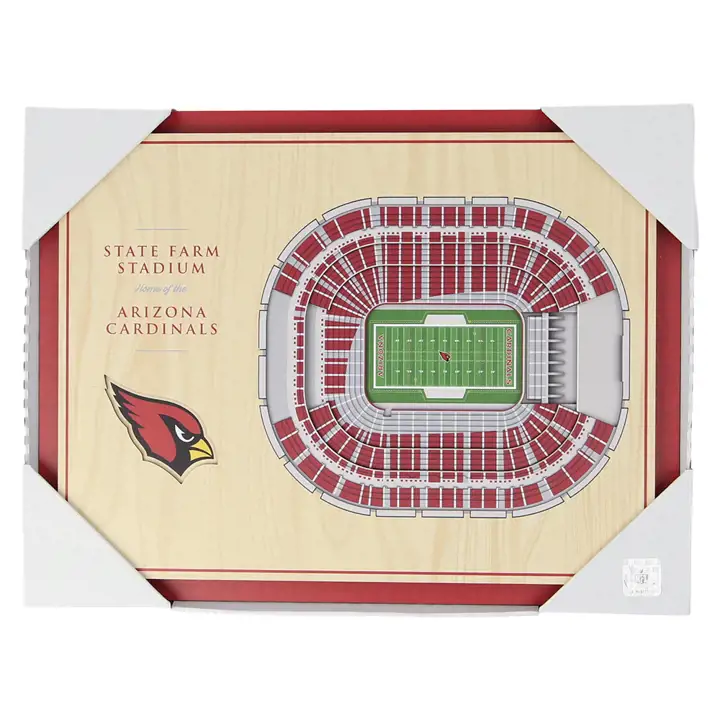 Stade de football américain 5 couches mural décoratif des Arizona Cardinals