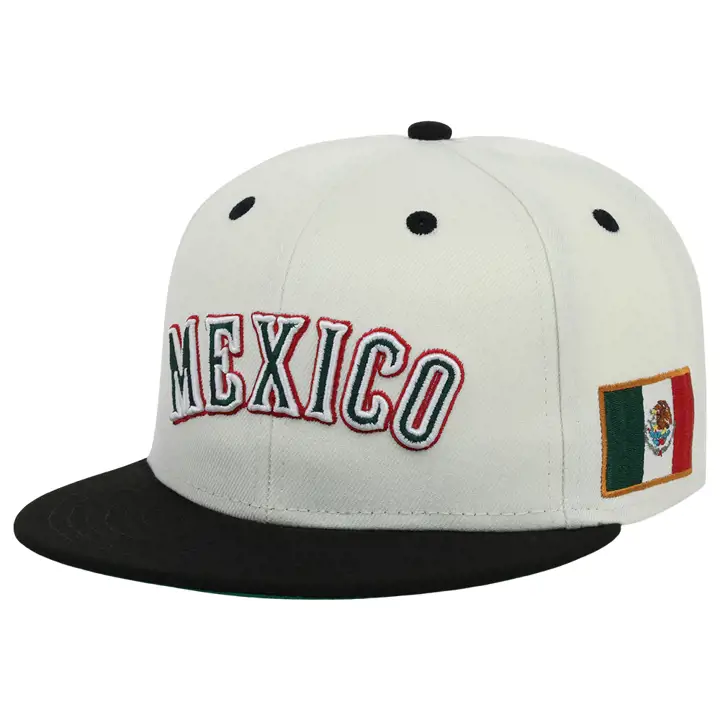 Casquette Snapback Logo Fierté Mexicaine, argentée/noire, avec inscription