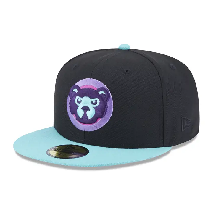 Chicago Cubs MLB Cosmic Dust 59FIFTY BLK/LGRN/PUR