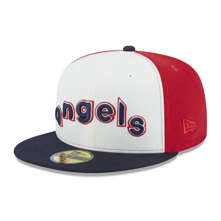 Casquette 59FIFTY Anaheim Angels MLB Retro Star Wordmark ROUGE/BLEU MARINE/GRIS