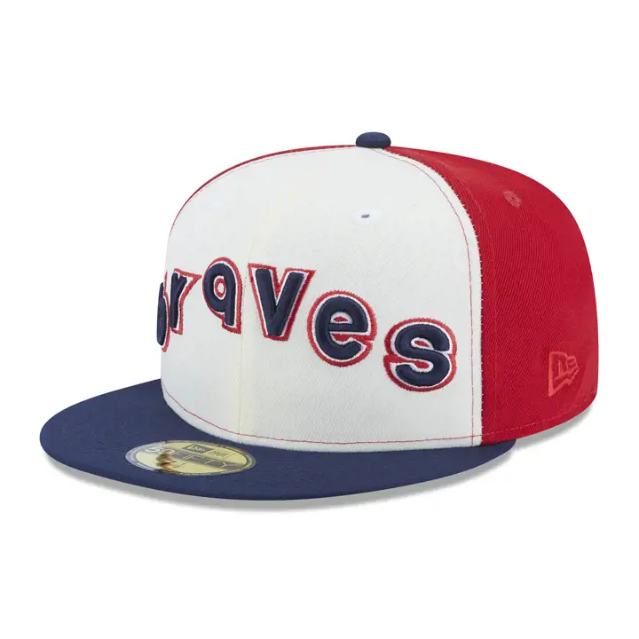 Casquette 59FIFTY Atlanta Braves MLB Retro Star Wordmark GRIS