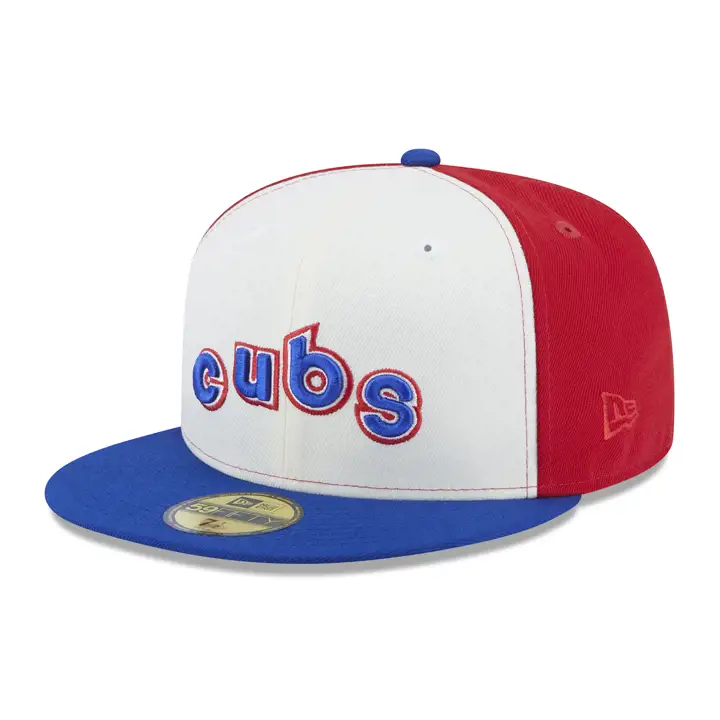 Casquette 59FIFTY MLB Rétro Star Wordmark Chicago Cubs ROUGE/BLEU/GRIS
