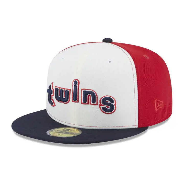 Minnesota Twins MLB Rétro Star Wordmark 59FIFTY ROUGE/BLEU MARINE/GRIS