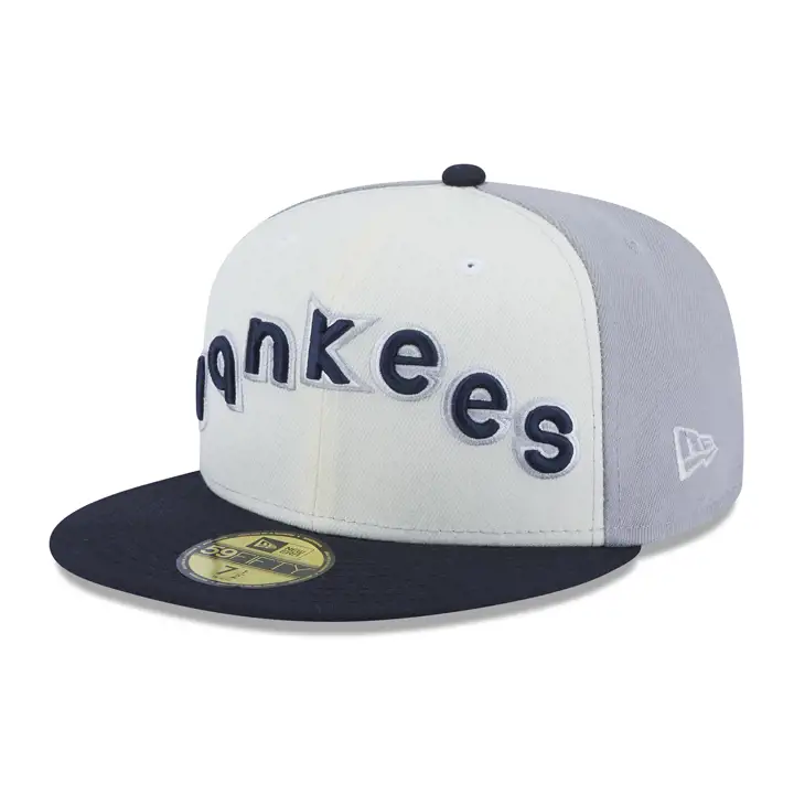 New York Yankees MLB Retro Star Wordmark 59FIFTY GRIS/BLEU MARINE/GR