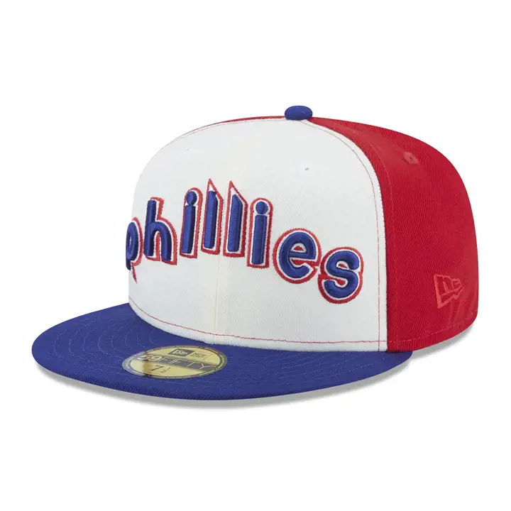 Philadelphia Phillies MLB Retro Star Wordmark 59FIFTY ROUGE/BL