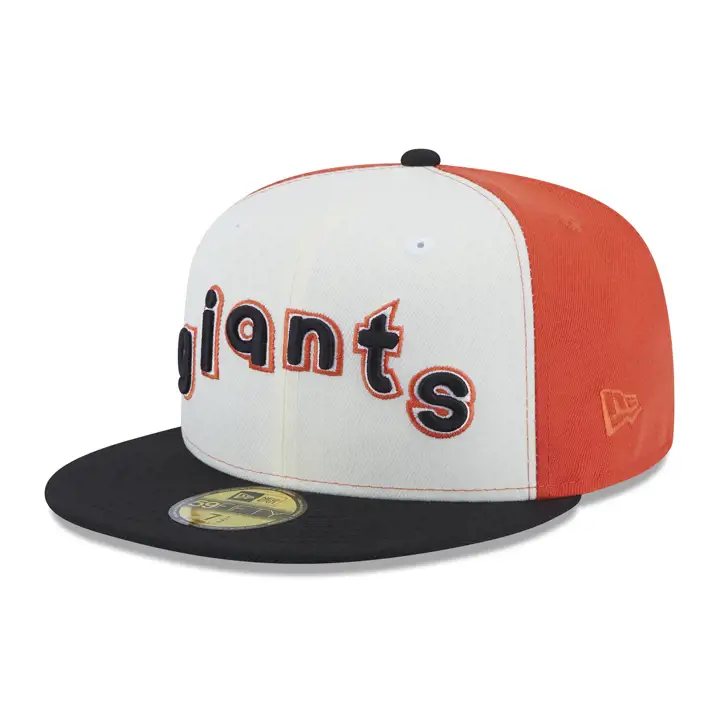 San Francisco Giants MLB Retro Star Wordmark 59FIFTY ORG/BLK