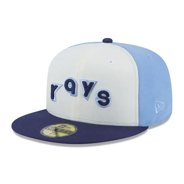 Casquette 59FIFTY Wordmark Rétro Star MLB Tampa Bay Rays SKBL/NAVY/GRY
