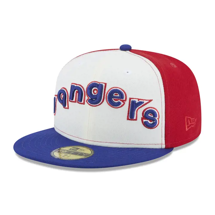 Casquette 59FIFTY Texas Rangers MLB Retro Star Wordmark ROUGE/BLEU/GRIS