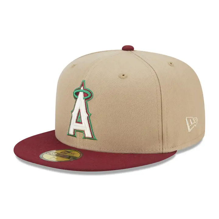 Anaheim Angels MLB Vœux de fin de saison 59FIFTY CAMEL/CRED/GRN