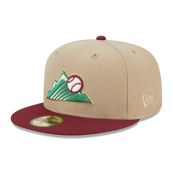 Colorado Rockies MLB Season's Greetings 59FIFTY CAMEL/CRED/G