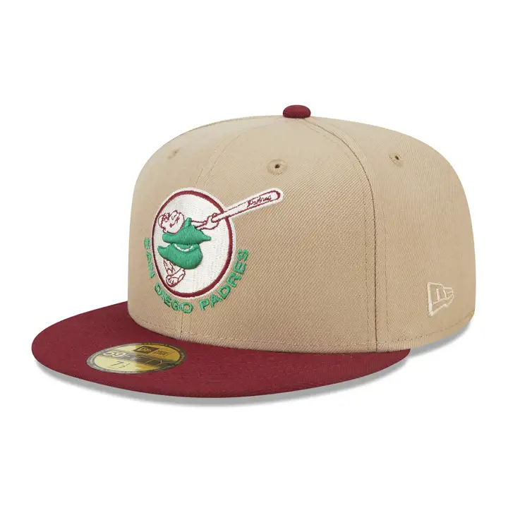 San Diego Padres MLB Season's Greetings 59FIFTY CAMEL/CRED/G