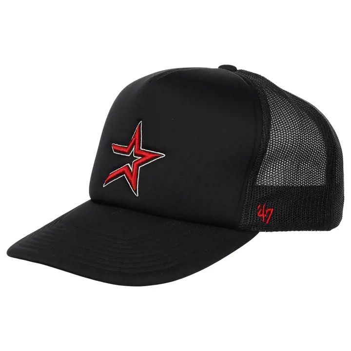 Casquette Houston Astros MLB Trucker en mousse noir/noir/noir