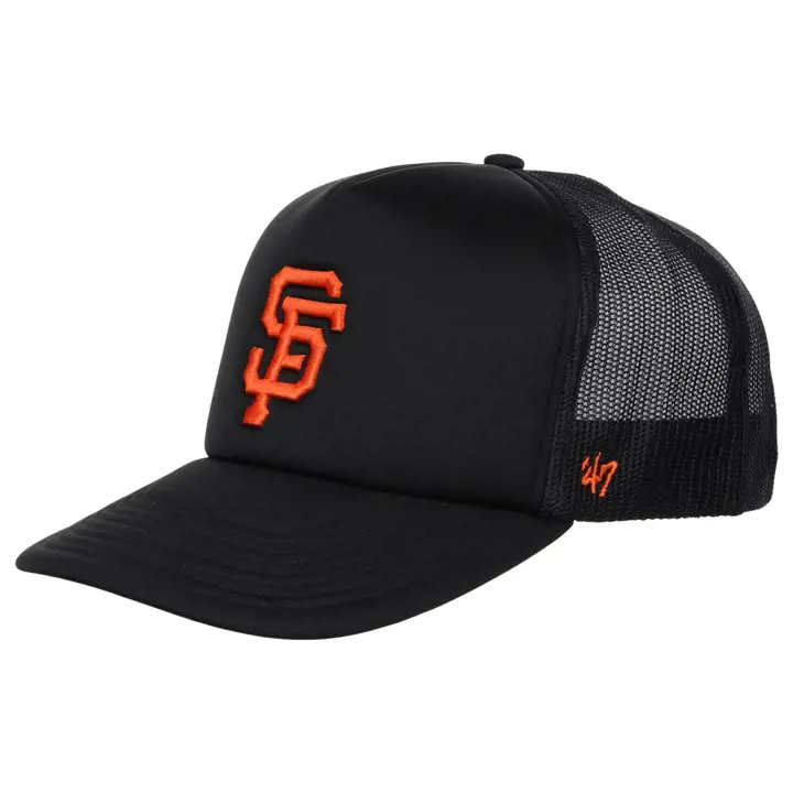 Casquette de camionneur en mousse MLB des Giants de San Francisco noire/noire/noire