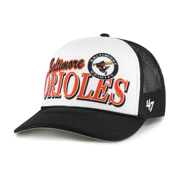 Casquette Trucker en mousse Creedence MLB Baltimore Orioles noir/blanc/noir