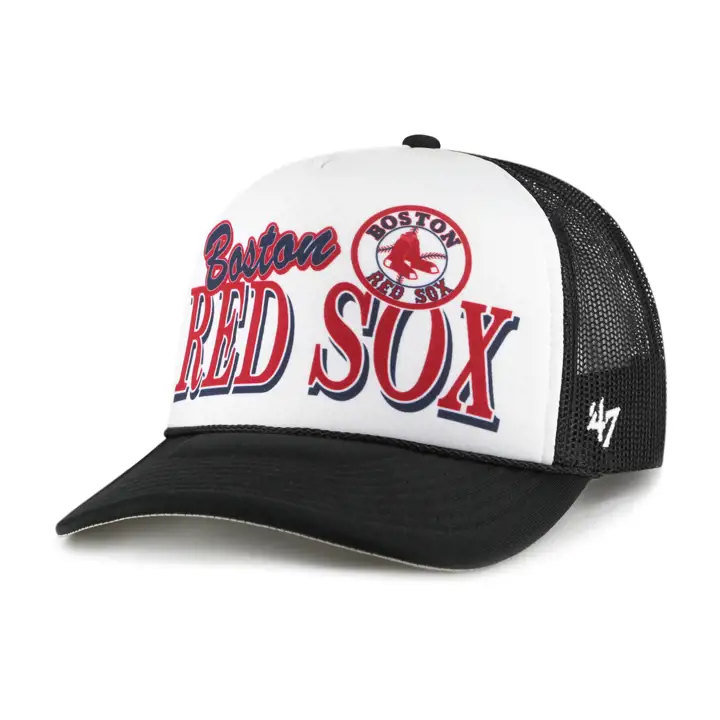 Casquette trucker en mousse Boston Red Sox MLB Creedence noir/blanc/noir