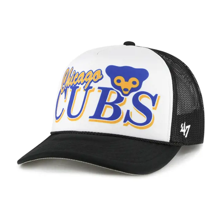 Casquette trucker en mousse Creedence MLB des Cubs de Chicago noir/blanc/noir