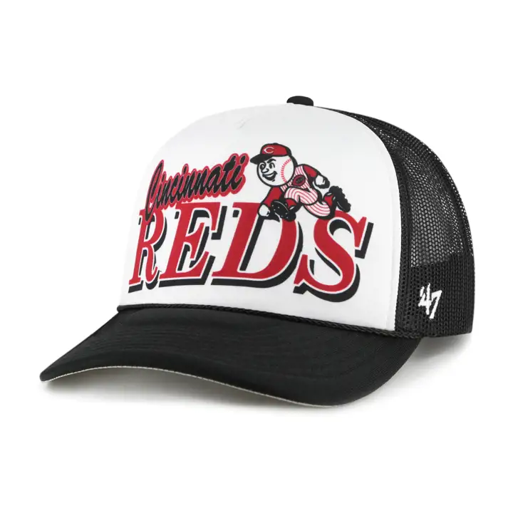 Casquette de camionneur en mousse Cincinnati Reds MLB Creedence noir/blanc/noir