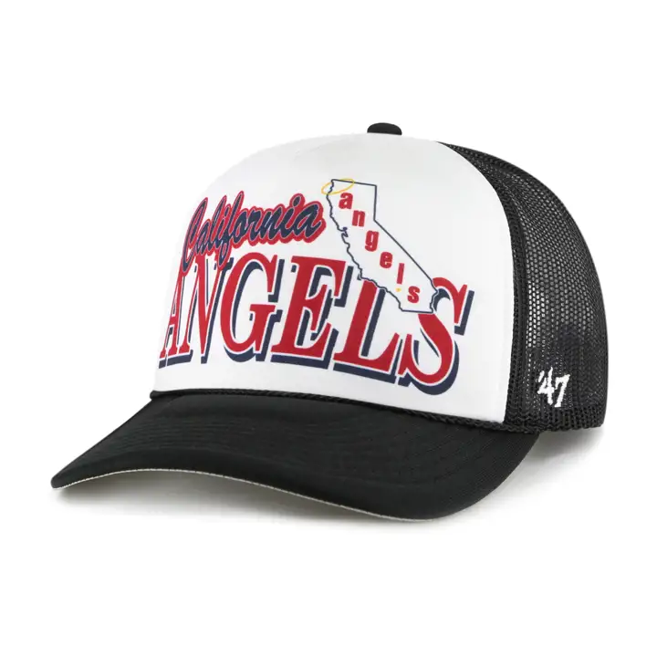 Los Angeles Angels MLB Casquette camionneur en mousse Creedence noir/blanc/noir